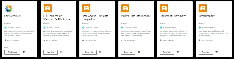 Abakion apps on Microsoft Marketplace
